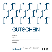 Lade das Bild in den Galerie-Viewer, Reiber Geschenkgutschein